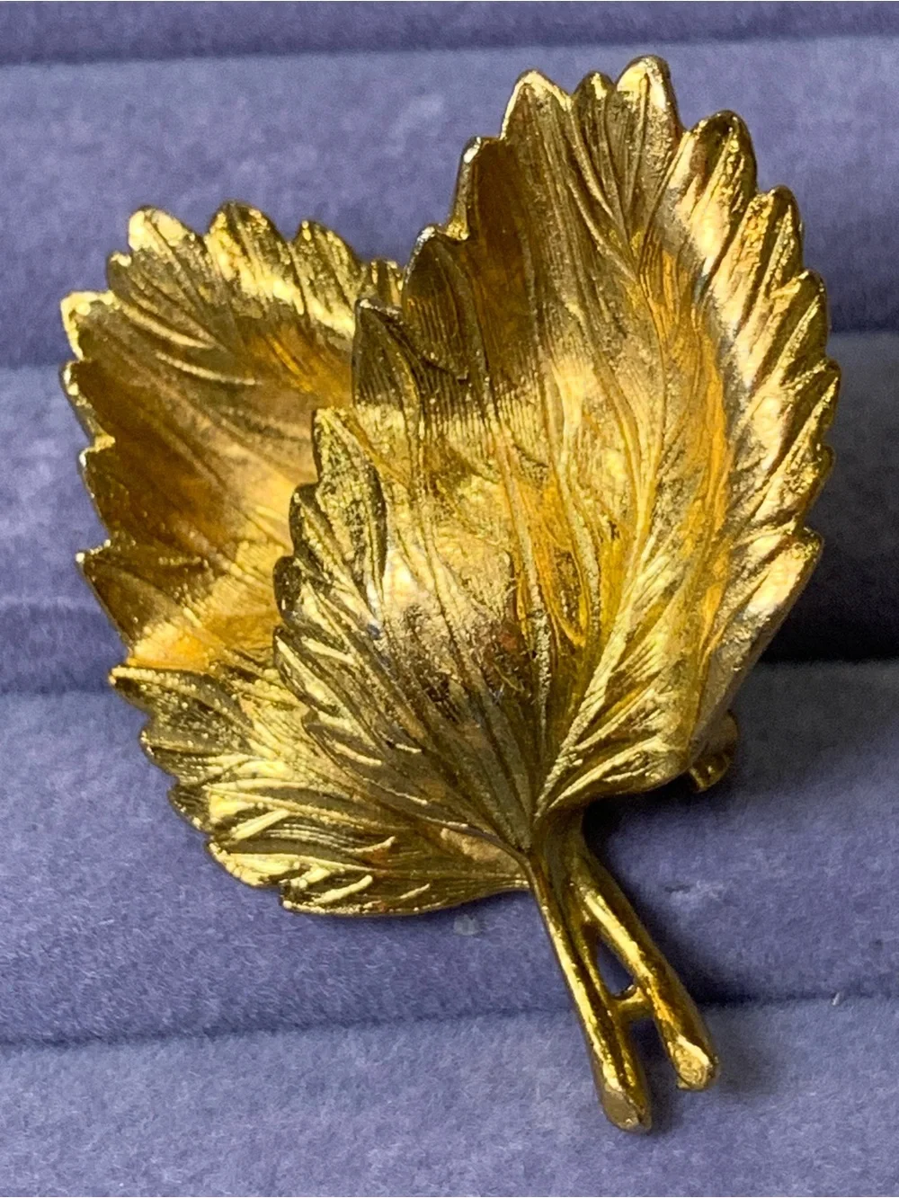 Vintage Gerry’s Gold Tone Leaf Brooch, Signed
